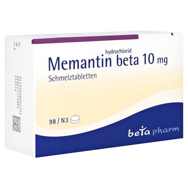 MEMANTINHYDROCHLORID beta 10 mg Schmelztabletten 98 St