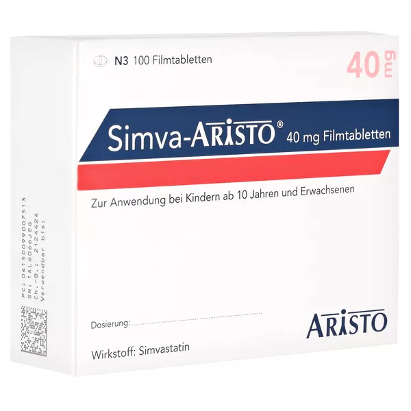 Simva Aristo 40 mg Filmtabletten 100 St