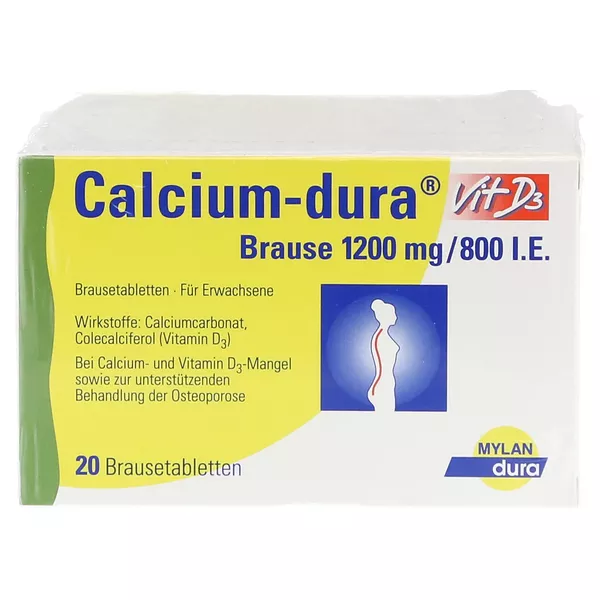 Calcium DURA Vit D3 Brause 1200 mg/800 I 120 St