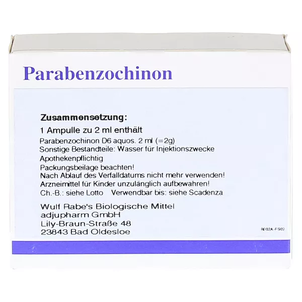 Parabenzochinon Ampullen 10 St