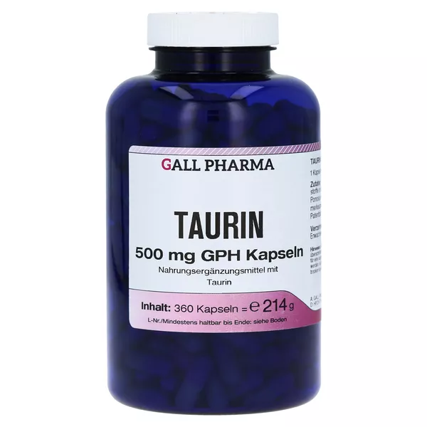 Taurin 500 mg GPH Kapseln 360 St