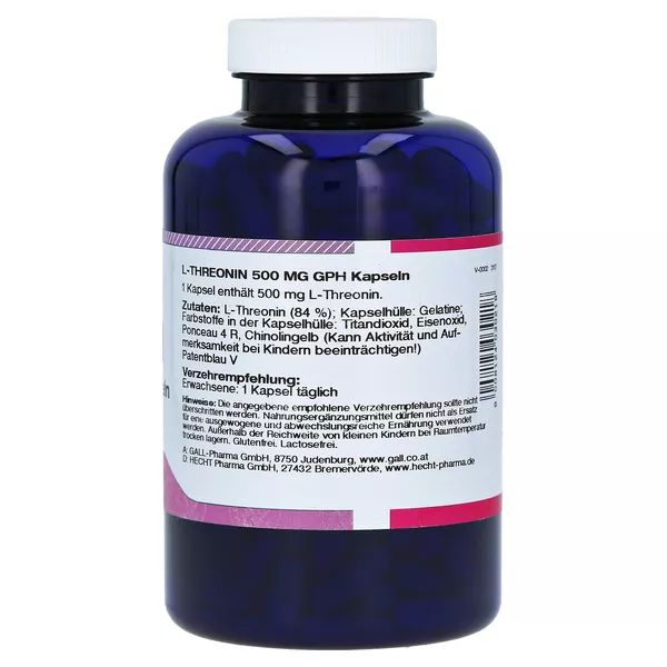 L-threonin 500 mg GPH Kapseln 360 St