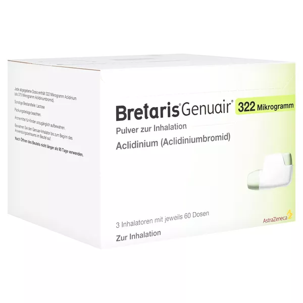 BRETARIS Genuair 322 µg Pulver z.Inhalation 3x60ED 180 Sp