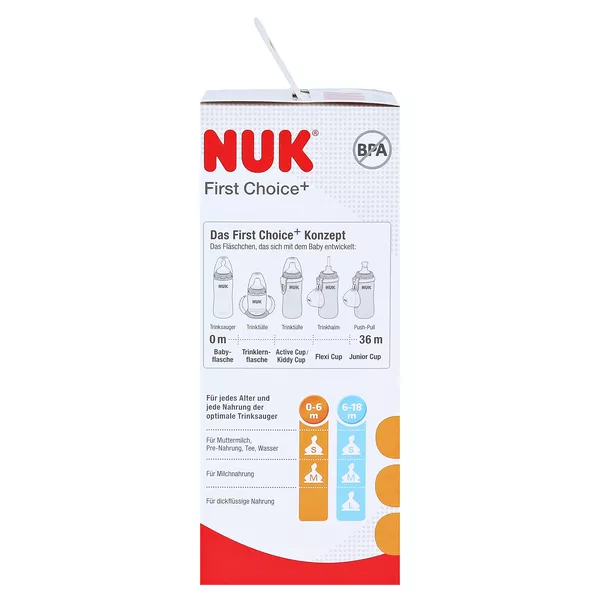 NUK First Choice+ Glasfla.120ml Silikons 1 St