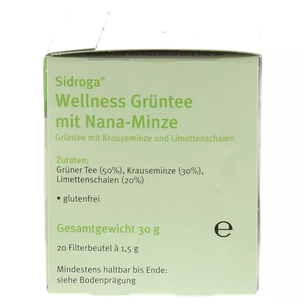Sidroga Wellness Grüntee m. Nana-Minze F 20X1,5 g