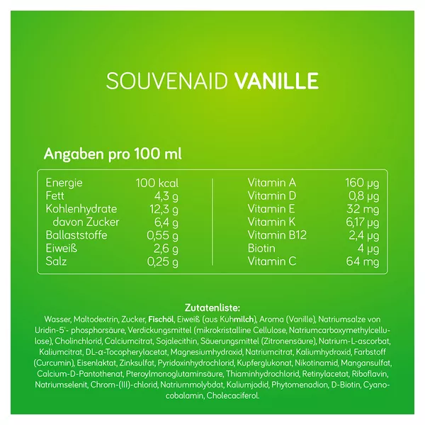 Souvenaid Vanillegeschmack 4X125 ml