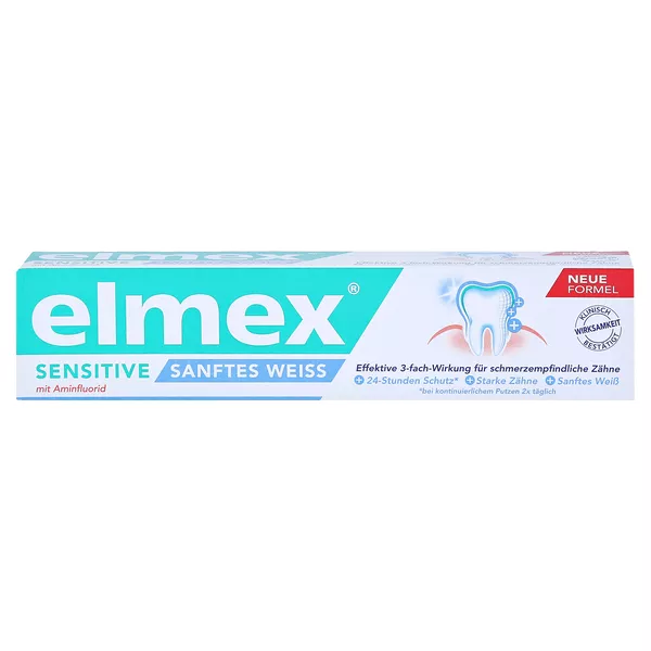 elmex Zahnpasta Sensitive Sanftes Weiss, 75 ml