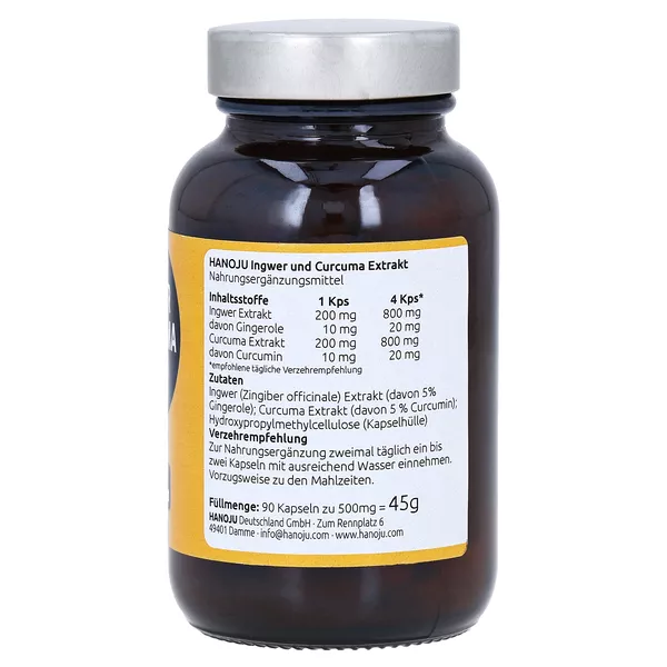 Curcuma 200 Mg+ingwer 200 mg Kapseln 90 St