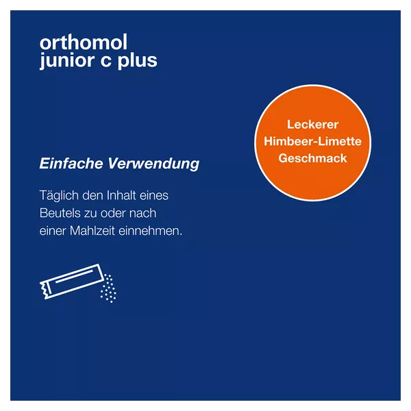 Orthomol junior C plus Direktgranulat Himbeer-Limette 7 St