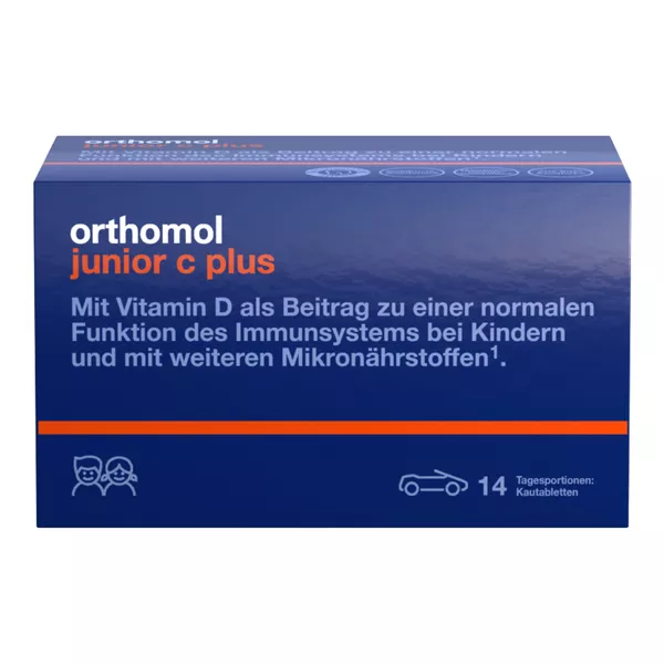 Orthomol junior C plus Kautabletten Mandarine-Orange/Waldfrucht 14 St