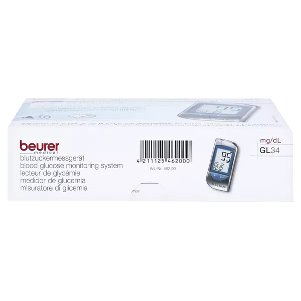 Beurer GL34 Blutzuckermessgerät mg/dl 1 St