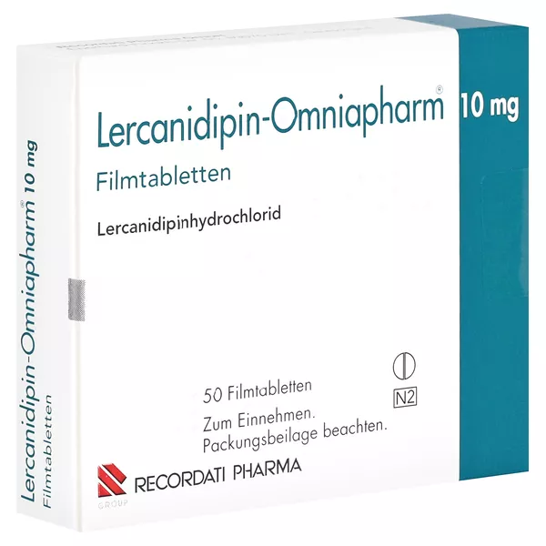 LERCANIDIPIN Omniapharm 10 mg Filmtabletten 50 St