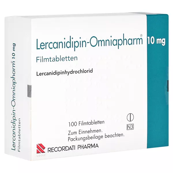 LERCANIDIPIN Omniapharm 10 mg Filmtabletten 100 St