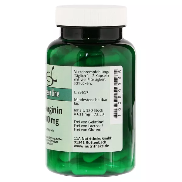 L-arginin 400 mg Kapseln 120 St