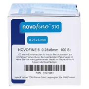 Novofine Nadeln 0,25x6 mm 100 St
