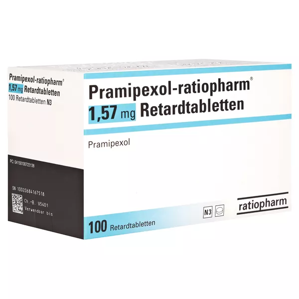 PRAMIPEXOL-ratiopharm 1,57 mg Retardtabletten 100 St
