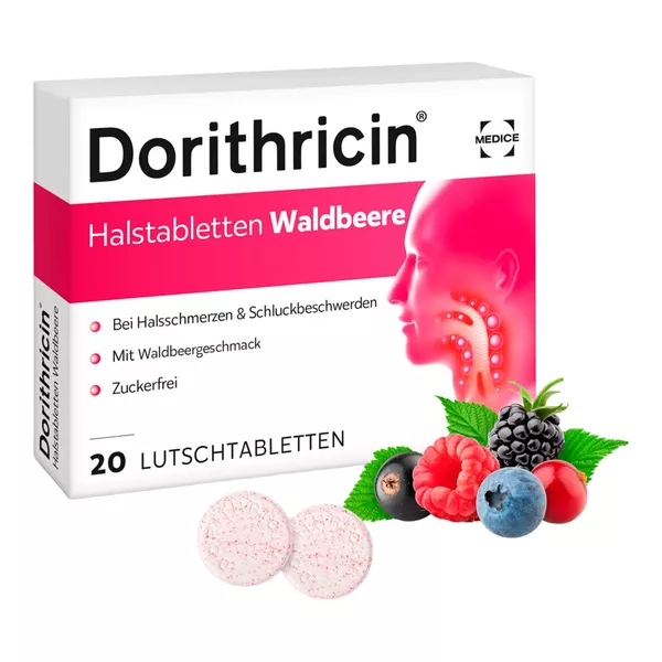 Dorithricin Halstabletten Waldbeere 20 St