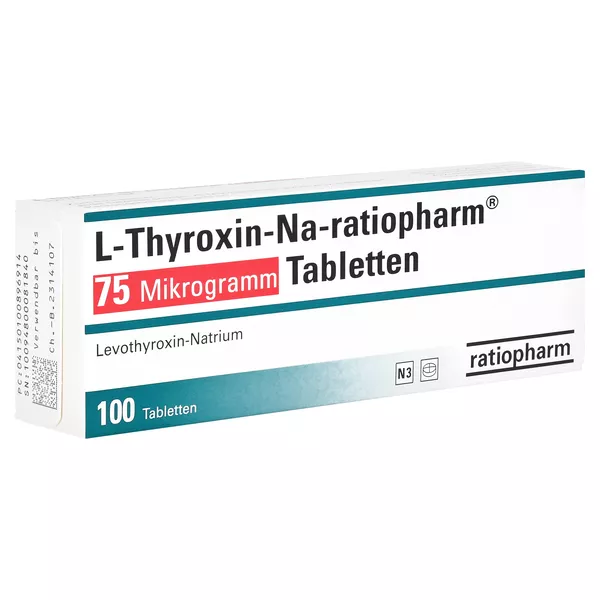 L-THYROXIN-Na-ratiopharm 75 Mikrogramm Tabletten 100 St