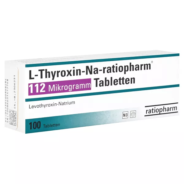 L-THYROXIN-Na-ratiopharm 112 Mikrogramm Tabletten 100 St