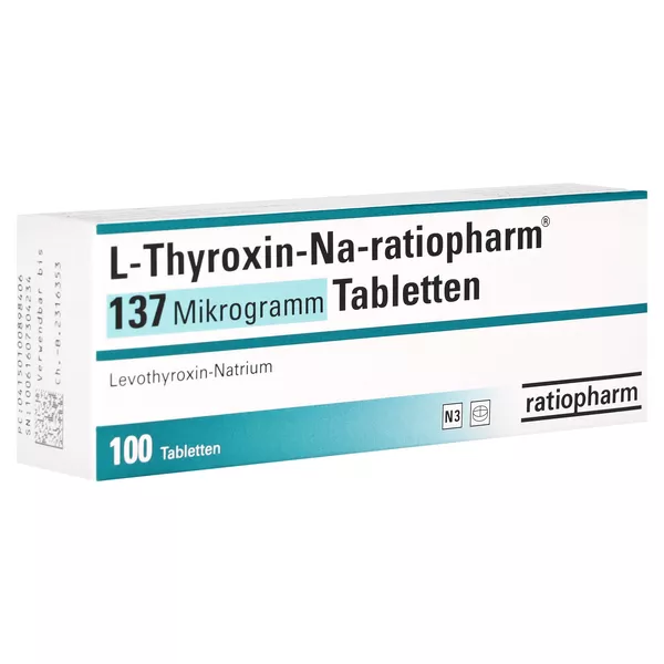 L-THYROXIN-Na-ratiopharm 137 Mikrogramm Tabletten 100 St