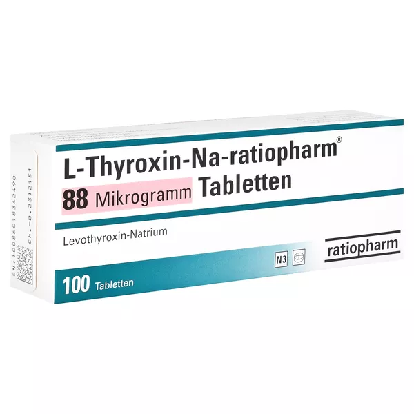 L-THYROXIN-Na-ratiopharm 88 Mikrogramm Tabletten 100 St