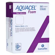 Aquacel Foam Nicht adhäsiv 5x5 cm Verban, 10 St.