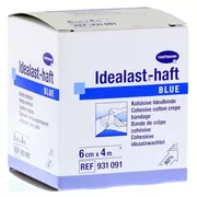 Idealast-haft color Binde 6 cm x 4 m blau, 1 St.