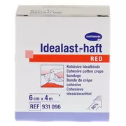 Idealast-haft color Binde 6 cm x 4 m rot 1 St