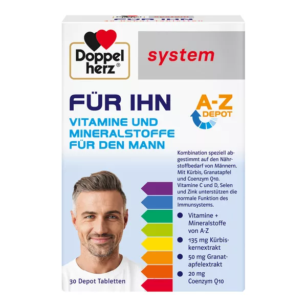 Doppelherz system FÜR IHN Vitamine und Mineralstoffe für den Mann, 30 St.