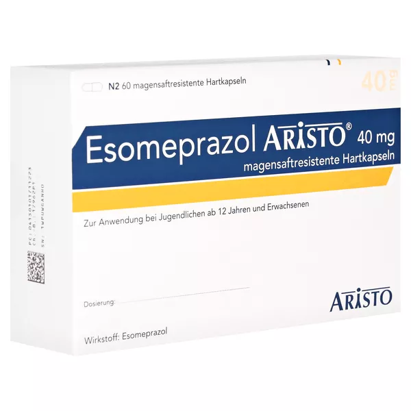 ESOMEPRAZOL Aristo 40 mg magensaftres.Hartkapseln 60 St