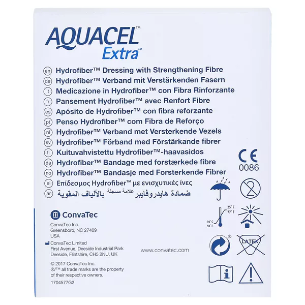 Aquacel Extra 5x5 cm Verband, 10 St.