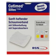 Cutimed Siltec Plus Schaumverb.5x6 cm ha 12 St