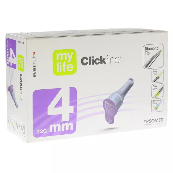 Mylife Clickfine Pen-nadeln 4 mm 100 St