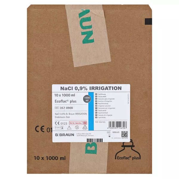 NACL 0,9% B.braun Ecoflac plus Spüllösun, 10 x 1000 ml
