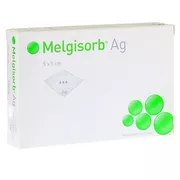 Melgisorb Ag Verband 5x5 cm 10 St