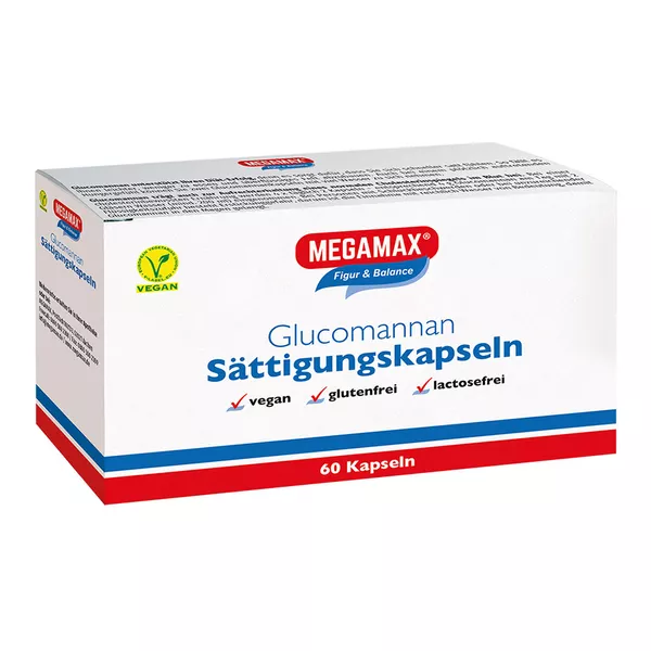 MEGAMAX Glucomannan Sättigungskapseln, 60 St.