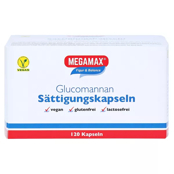MEGAMAX Glucomannan Sättigungskapseln, 120 St.