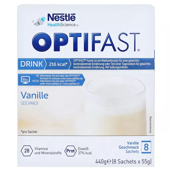 OPTIFAST Drink Vanille 8X55 g