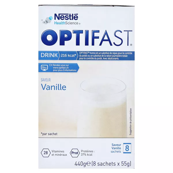OPTIFAST Drink Vanille 8X55 g