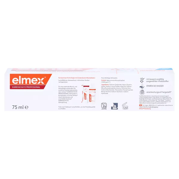 elmex Zahnpasta Kariesschutz Professional Fluorid 75 ml