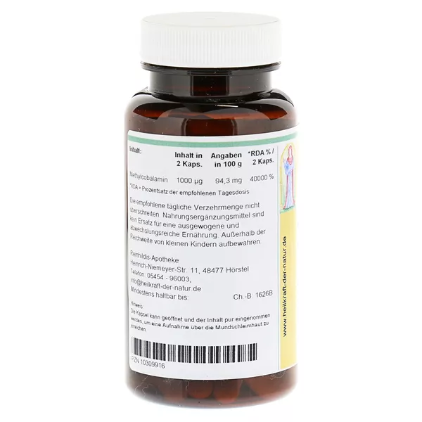 Methylcobalamin Vitamin B12 Kapseln, 90 St.