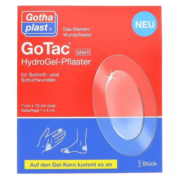 Gotac Hydrogel-pflaster 7x10 cm steril 1 St