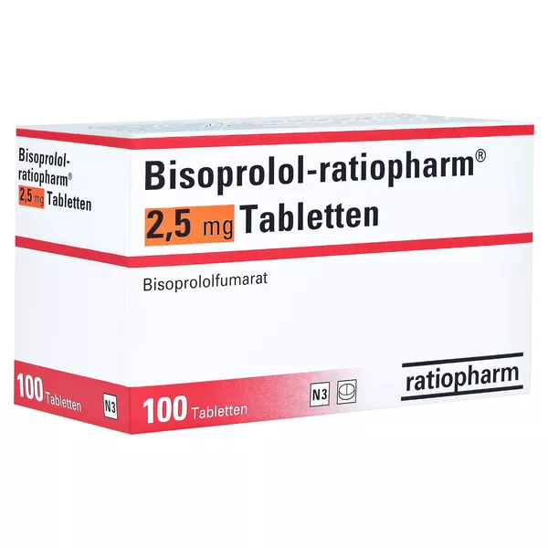 Bisoprolol-ratiopharm 2,5 mg Tabletten, 100 St.