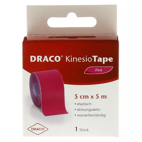 Draco Kinesiotape 5 cmx5 m pink, 1 St.