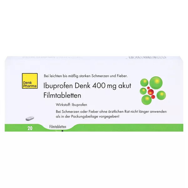Ibuprofen Denk 400 mg akut Filmtabletten, 20 St.