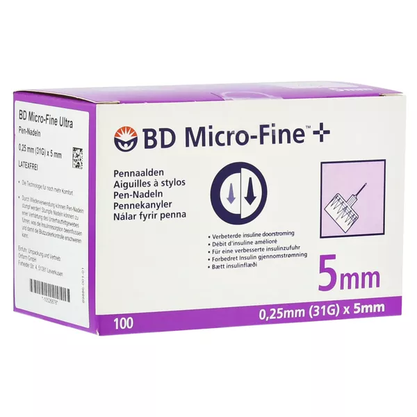 BD Micro-fine Ultra Pen-Nadeln 0,25x5 mm 100 St