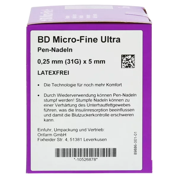 BD Micro-fine Ultra Pen-Nadeln 0,25x5 mm 100 St