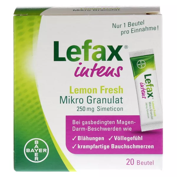 Lefax intens Mikro Granulat bei gasbedingten Beschwerden, 20 St.