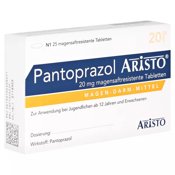 PANTOPRAZOL Aristo 20 mg magensaftres.Tabletten 25 St