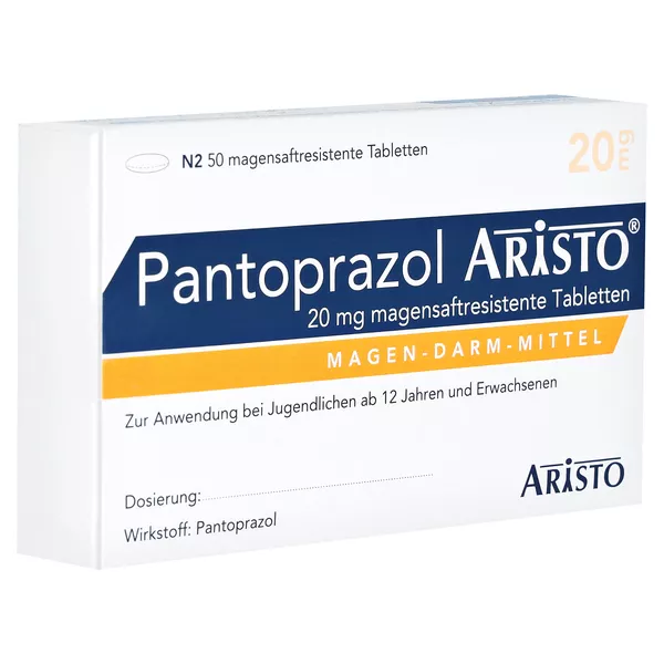 PANTOPRAZOL Aristo 20 mg magensaftres.Tabletten, 50 St.